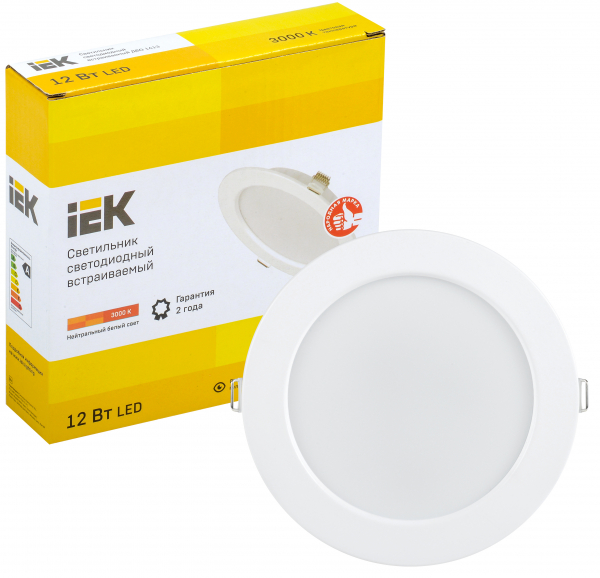 Светильник LED ДВО 1613 белый круг 12Вт 3000К IP20 IEK LED потолочные Down light Sveto Element 3 Светильник LED ДВО 1613 белый круг 12Вт 3000К IP20 IEK LED потолочные Down light светодиодные led светильники в Москве 3