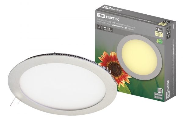 Светильник TDM 18Вт 3000К СВО d240 круглый хром IP20/ Led «Даунлайт» СВО LED потолочные Down light Sveto Element 3 Светильник TDM 18Вт 3000К СВО d240 круглый хром IP20/ Led «Даунлайт» СВО LED потолочные Down light светодиодные led светильники в Москве 3