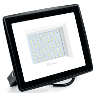 Feron 100Вт 6500K 7000Лм IP65 185х30х145 черный / SFL50-100 Светодиодные прожекторы светодиодные led светильники в Москве
