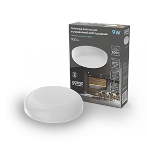 Встраиваемый светильник Gauss Frameless круг 9W, 4000K, 1/60 LED потолочные Down light Sveto Element 3 Встраиваемый светильник Gauss Frameless круг 9W, 4000K, 1/60 LED потолочные Down light светодиодные led светильники в Москве 3