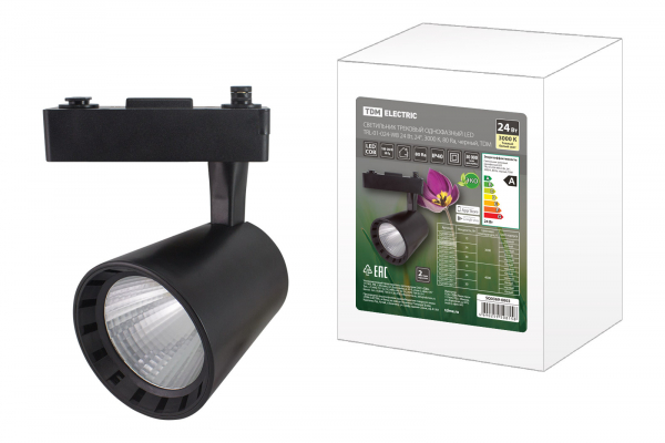 Светильник трековый однофазный LED TRL-01-024-WB 24 Вт, 24град, 3000 К, 80 Ra, черный, TDM Светильники на трехфазный шинопровод Sveto Element 3 Светильник трековый однофазный LED TRL-01-024-WB 24 Вт, 24град, 3000 К, 80 Ra, черный, TDM Светильники на трехфазный шинопровод светодиодные led светильники в Москве 3