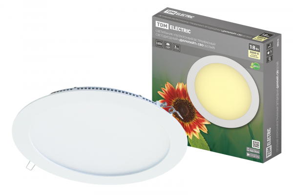 Светодиодный светильник TDM СВО 18Вт 3000К Led даунлайт белый LED потолочные Down light Sveto Element 3 Светодиодный светильник TDM СВО 18Вт 3000К Led даунлайт белый LED потолочные Down light светодиодные led светильники в Москве 3
