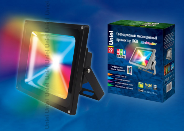 Прожектор светодиодный Uniel ULF-S01-50W RGB RC IP65 110-240В с пультом дистанционного управления серый Светодиодные прожекторы Sveto Element 3 Прожектор светодиодный Uniel ULF-S01-50W RGB RC IP65 110-240В с пультом дистанционного управления серый Светодиодные прожекторы светодиодные led светильники в Москве 3
