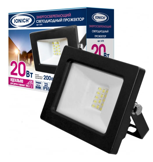IONICH 20Вт 6500К 1700Лм IP65 100х115х30 черный / IFLSLED-DOB- 20-865-BL-IP65 Светодиодные прожекторы Sveto Element 3 IONICH 20Вт 6500К 1700Лм IP65 100х115х30 черный / IFLSLED-DOB- 20-865-BL-IP65 Светодиодные прожекторы светодиодные led светильники в Москве 3