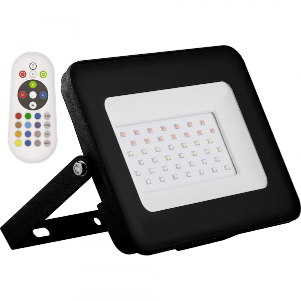 Прожектор светодиодный Feron 30Вт RGB IP65 194х27х180 черный / LL-612 2835SMD с пультом ДУ AC220V/50Hz Светодиодные прожекторы Sveto Element 3 Прожектор светодиодный Feron 30Вт RGB IP65 194х27х180 черный / LL-612 2835SMD с пультом ДУ AC220V/50Hz Светодиодные прожекторы светодиодные led светильники в Москве 3