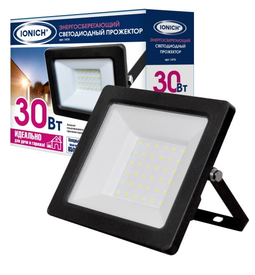 IONICH 30Вт 6500К 2500Лм IP65 121х151х35 черный / IFLSLED-DOB- 30-865-BL-IP65 Светодиодные прожекторы Sveto Element 3 IONICH 30Вт 6500К 2500Лм IP65 121х151х35 черный / IFLSLED-DOB- 30-865-BL-IP65 Светодиодные прожекторы светодиодные led светильники в Москве 3