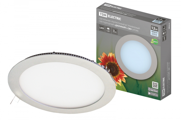 Светильник светодиодный TDM СВО 12Вт 4000К Led даунлайт хром LED потолочные Down light Sveto Element 3 Светильник светодиодный TDM СВО 12Вт 4000К Led даунлайт хром LED потолочные Down light светодиодные led светильники в Москве 3