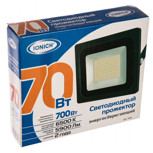 IONICH 70Вт 6500К 5900Лм IP65 172х203х36 черный /IFLSLED-DOB- 70-865-BL-IP65 Светодиодные прожекторы Sveto Element 3 IONICH 70Вт 6500К 5900Лм IP65 172х203х36 черный /IFLSLED-DOB- 70-865-BL-IP65 Светодиодные прожекторы светодиодные led светильники в Москве 3
