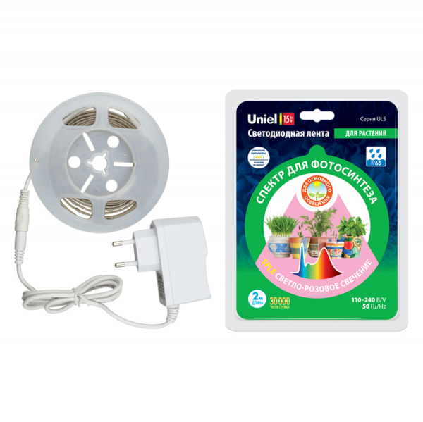 ULS-P71-2835-42LED/m-IP65-2M-SPLE RRP18C00 Комплект светодиодной ленты 2м. Спектр для фотосинтеза. Адаптер 18Вт. Блистер. TM Uniel Фитосветильники Sveto Element 3 ULS-P71-2835-42LED/m-IP65-2M-SPLE RRP18C00 Комплект светодиодной ленты 2м. Спектр для фотосинтеза. Адаптер 18Вт. Блистер. TM Uniel Фитосветильники светодиодные led светильники в Москве 3